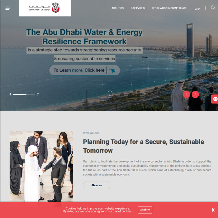 Department of Energy website preview